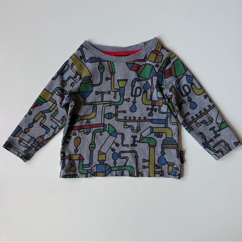 Marimekko Baby Unisex Masiina Long-Sleeve Pipeline T-Shirt - Size 12M